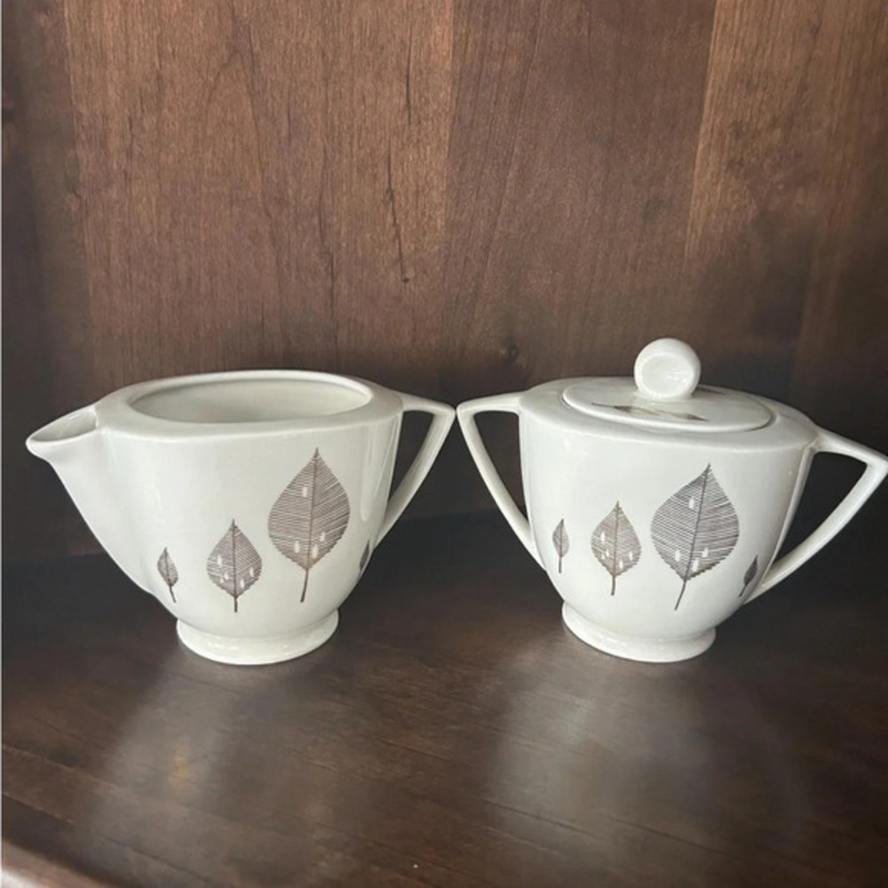 Parisienne By Royal Jackson Vintage Sugar Bowl With Lid And‎ Creamer Set